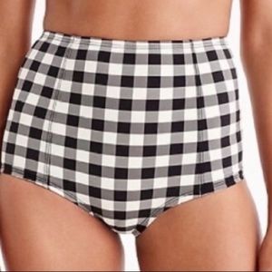 J. Crew High Waisted Gingham Bikini Bottom